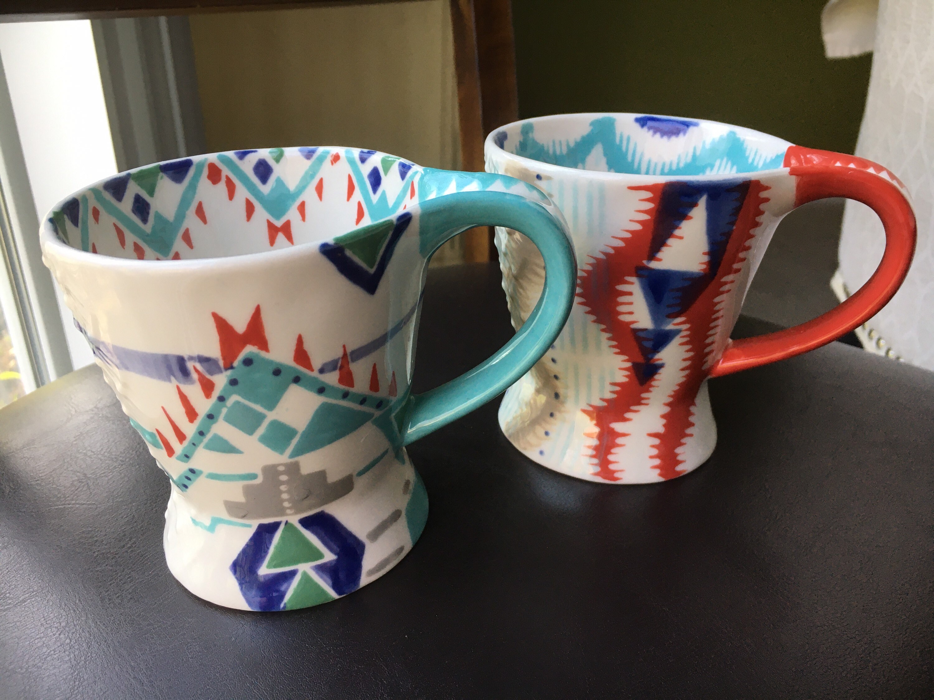 Every Piece Handpainteddesign coffee mugs set of twonative Etsy