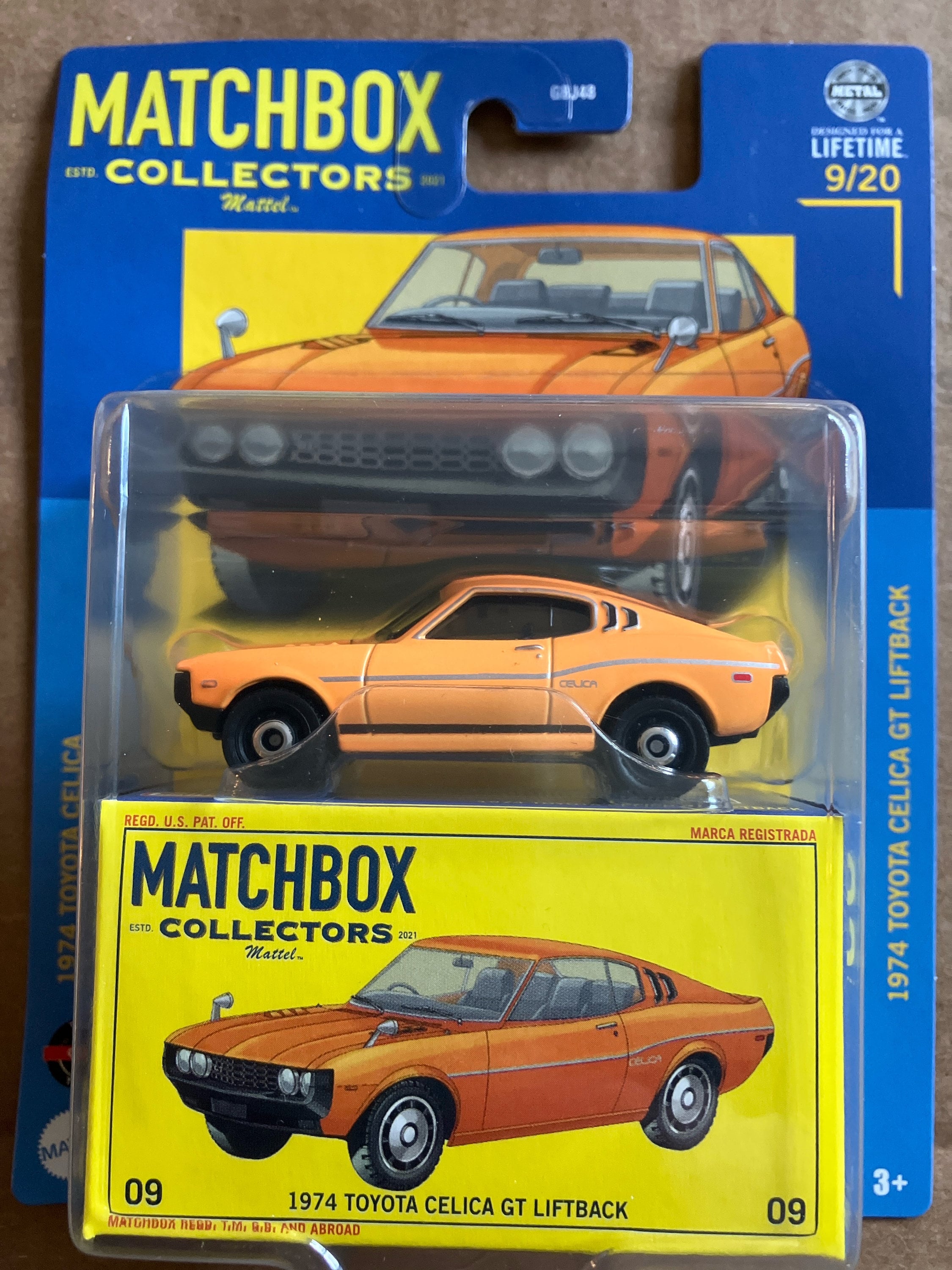 マイケルページ Matchbox Collectors 1974 Toyota Celica GT Liftback -1/64 Diecast