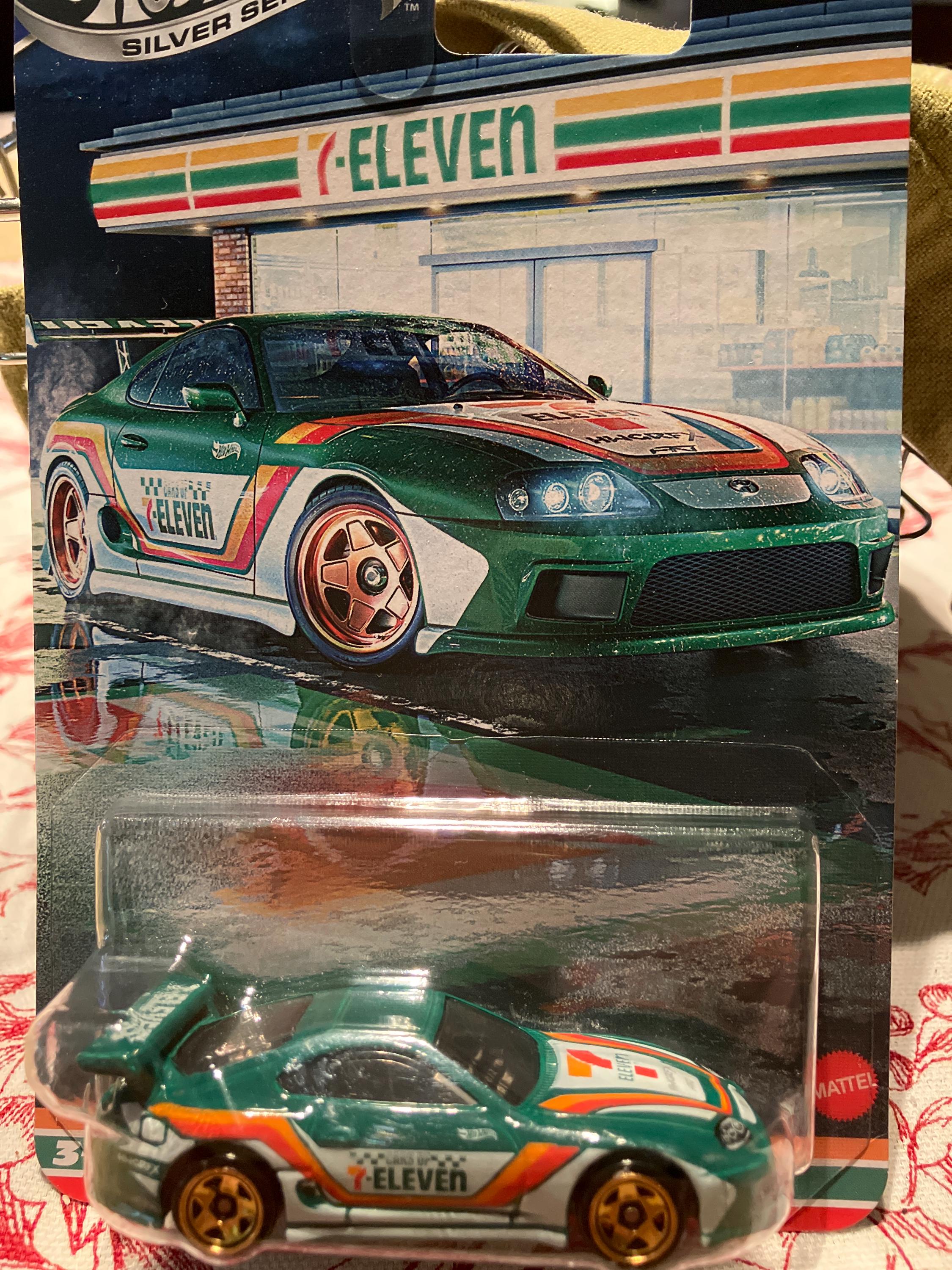 TOYOTA SUPRA Hot Wheels 7-Eleven ミニカー Hot Wheels Silver Series 7-Eleven Exclusive Toyota Supra, 1
