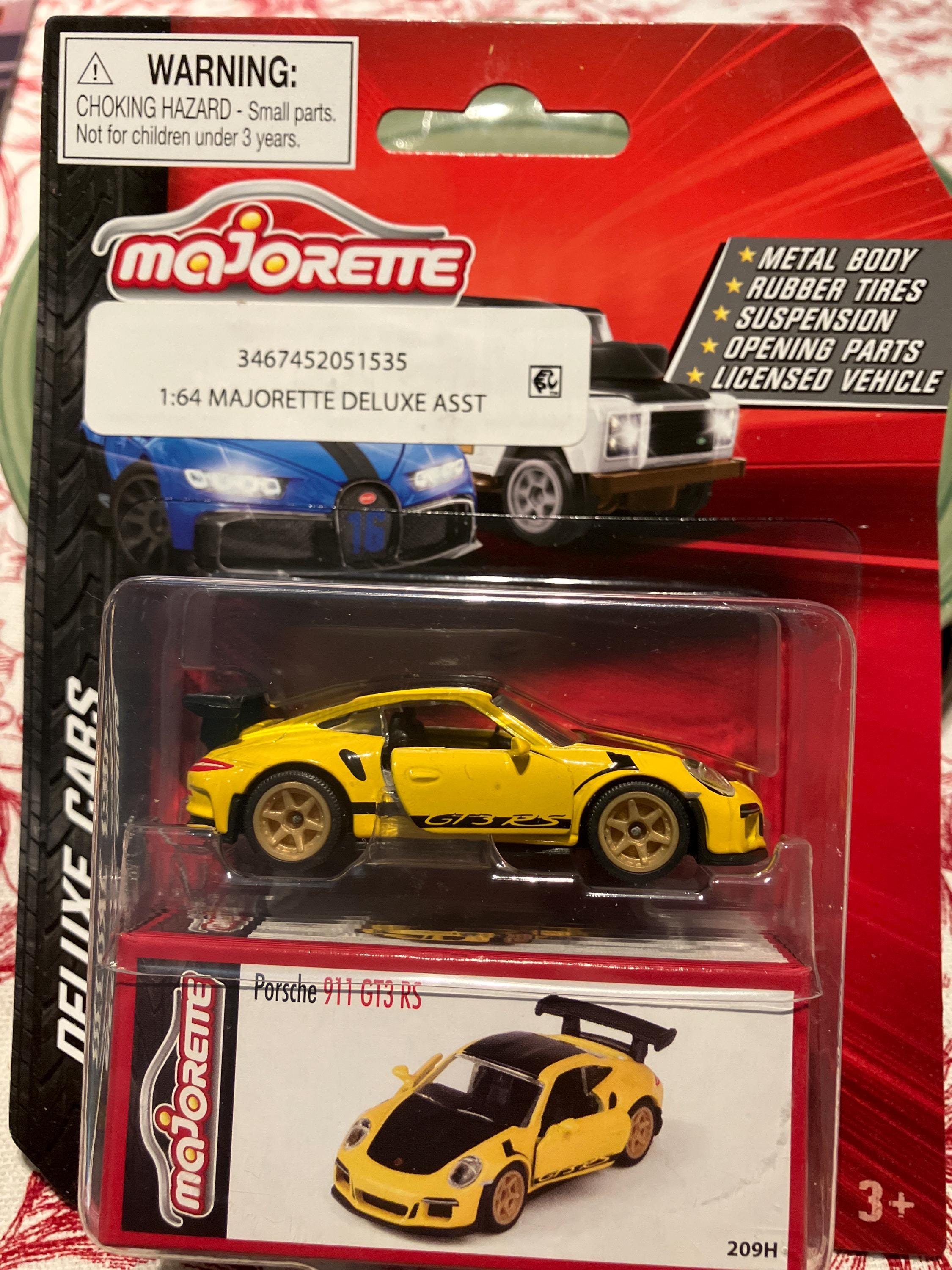 Majorette Porsche 911 GT3 Rs-diecast Car 1/64 Scale