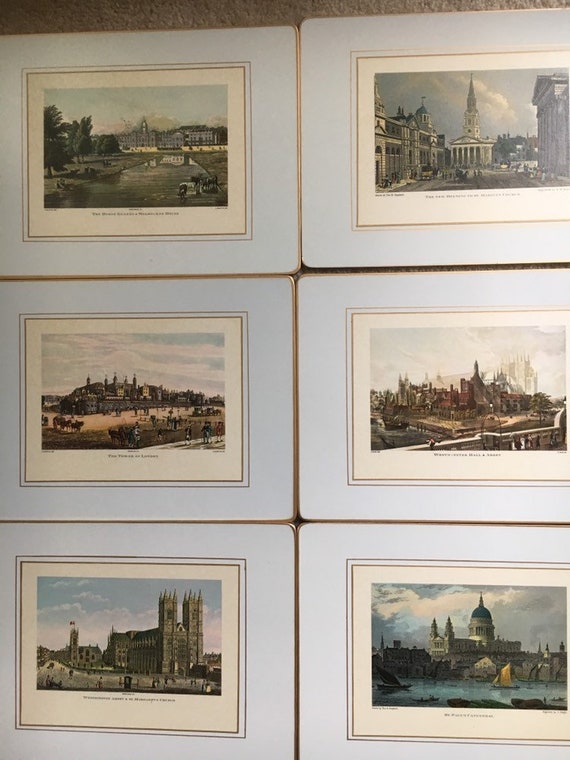 Lady Clare Matador England Surving Mats Set Of Six Vintage Etsy