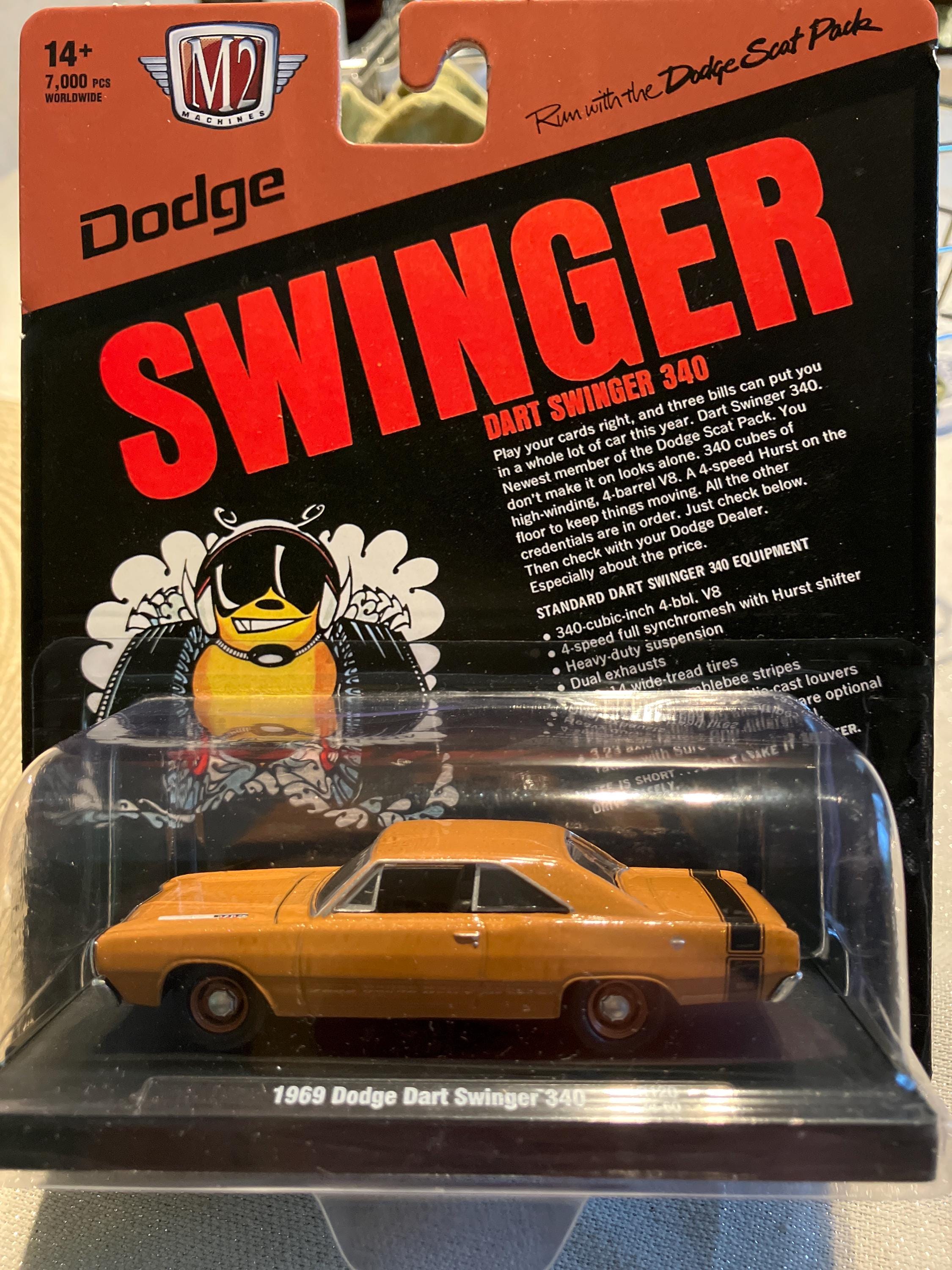M2 Machines 1969 Dodge Dart Swinger 340-1/64 Diecast Car in New