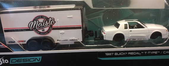 MAISTO Low Riders – Flatbed & 1987 Buick Regal T-Type 1/64 – Verde – ELITE TRANSPORT