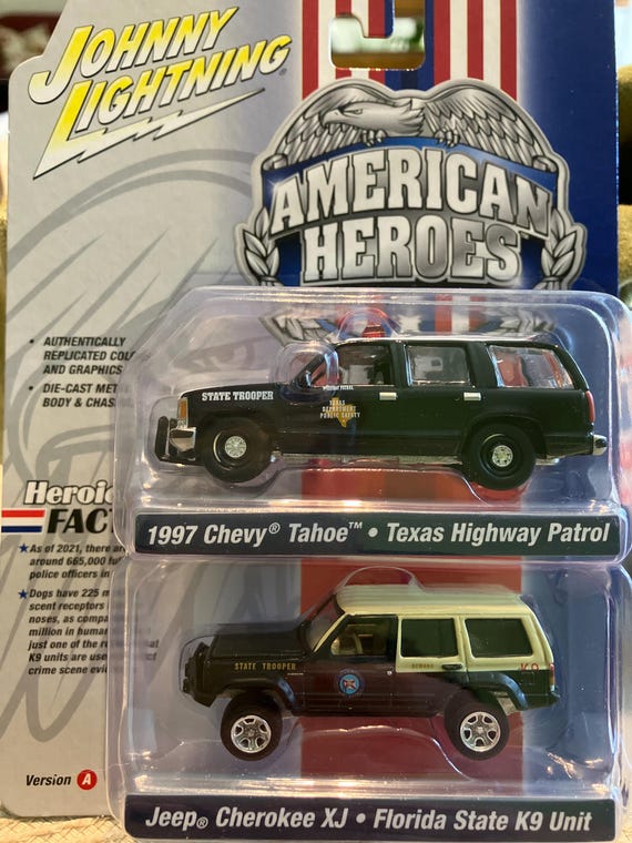 Johnny Lightning 1997 Chevy Tahoe Texas Police and Jeep