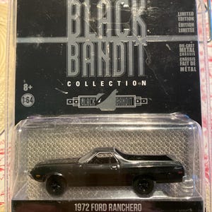 Greenlight 1972 Ford Ranchero Black Bandit -1/64 metal diecast car limited edition NIP