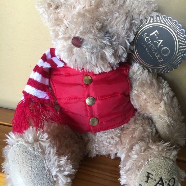 FAO Schwarz collectible teddy bear in great condition