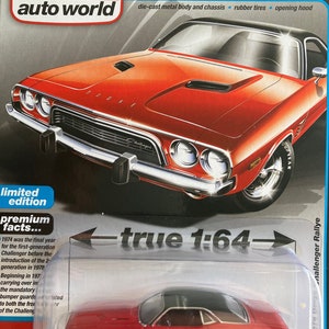 Auto World 1974 Dodge Challenger Rallye-1/64 diecast car limited edition
