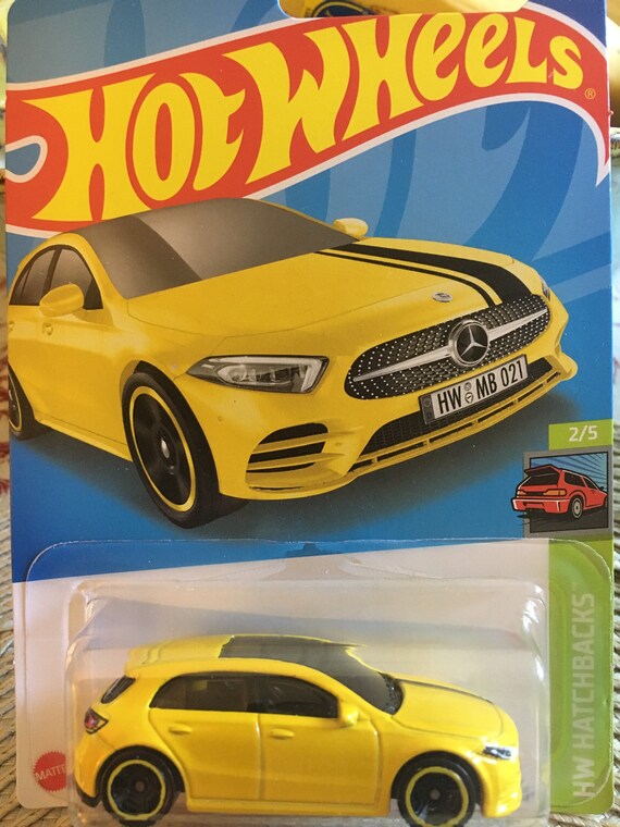 Hot Wheels 19 Mercedes Benz A Class in Yellow 1 64 Diecast Car Etsy