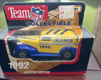 Matchbox 1992 -limited edition Team collectible-1939 Chevrolet Sedan Delivery Panel Truck LA Rams -diecast truck
