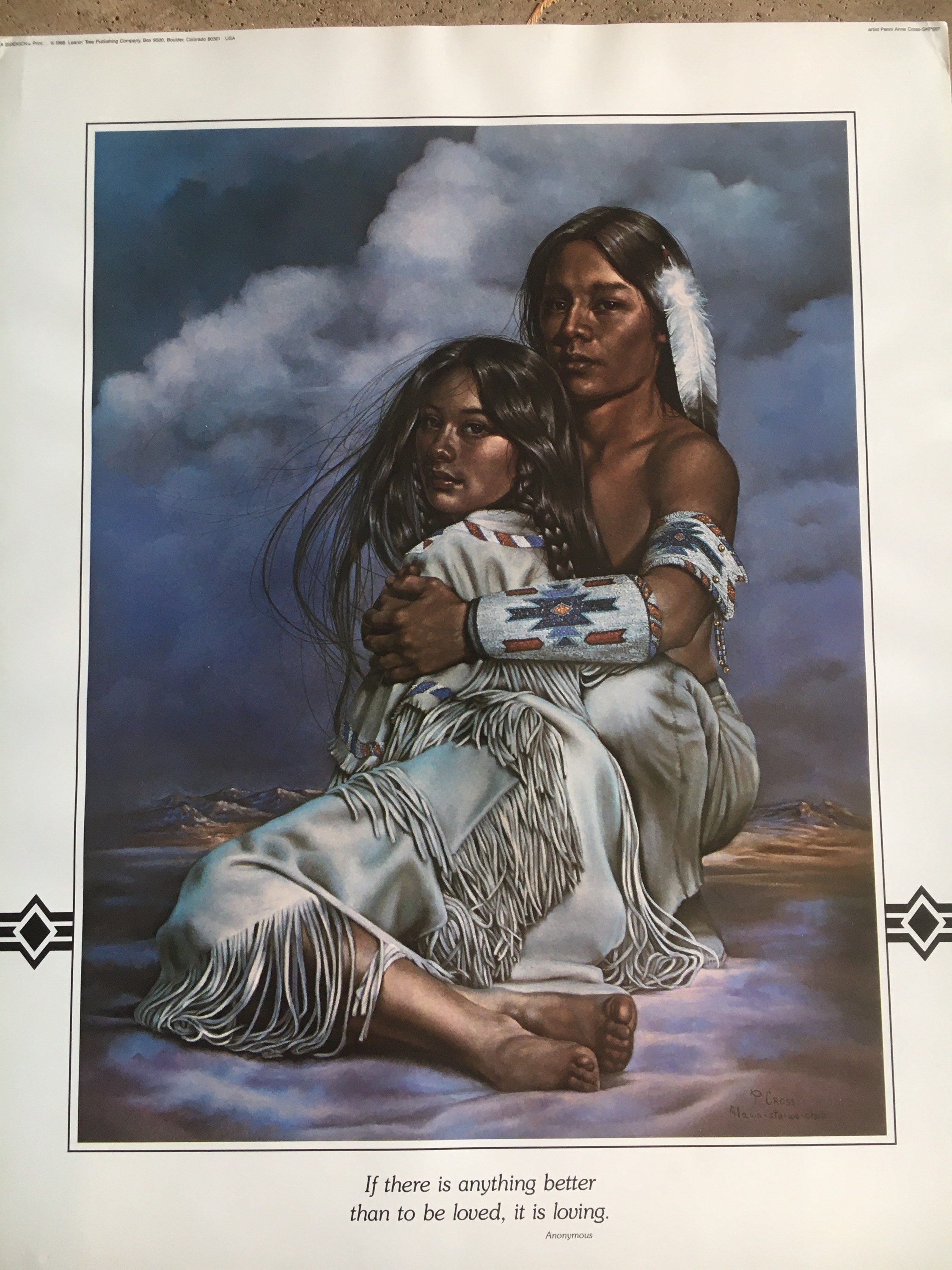 Native American Artprint by the Artist P Cross-16x20inches