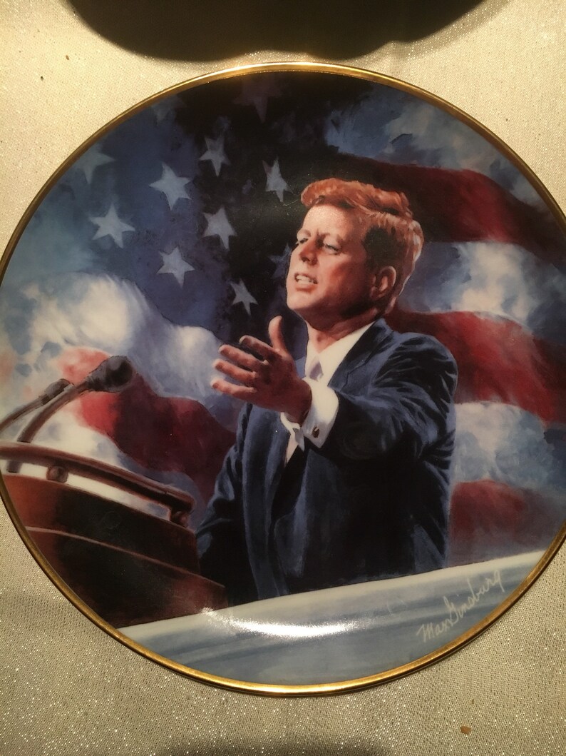 JFK limited edition numbered porcelain plate .A tribute to John F.Kennedy.