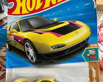 Hot Wheels 1/64 Mazda RX-7 1995 - Modèle #6/10, édition 2021, Occasion