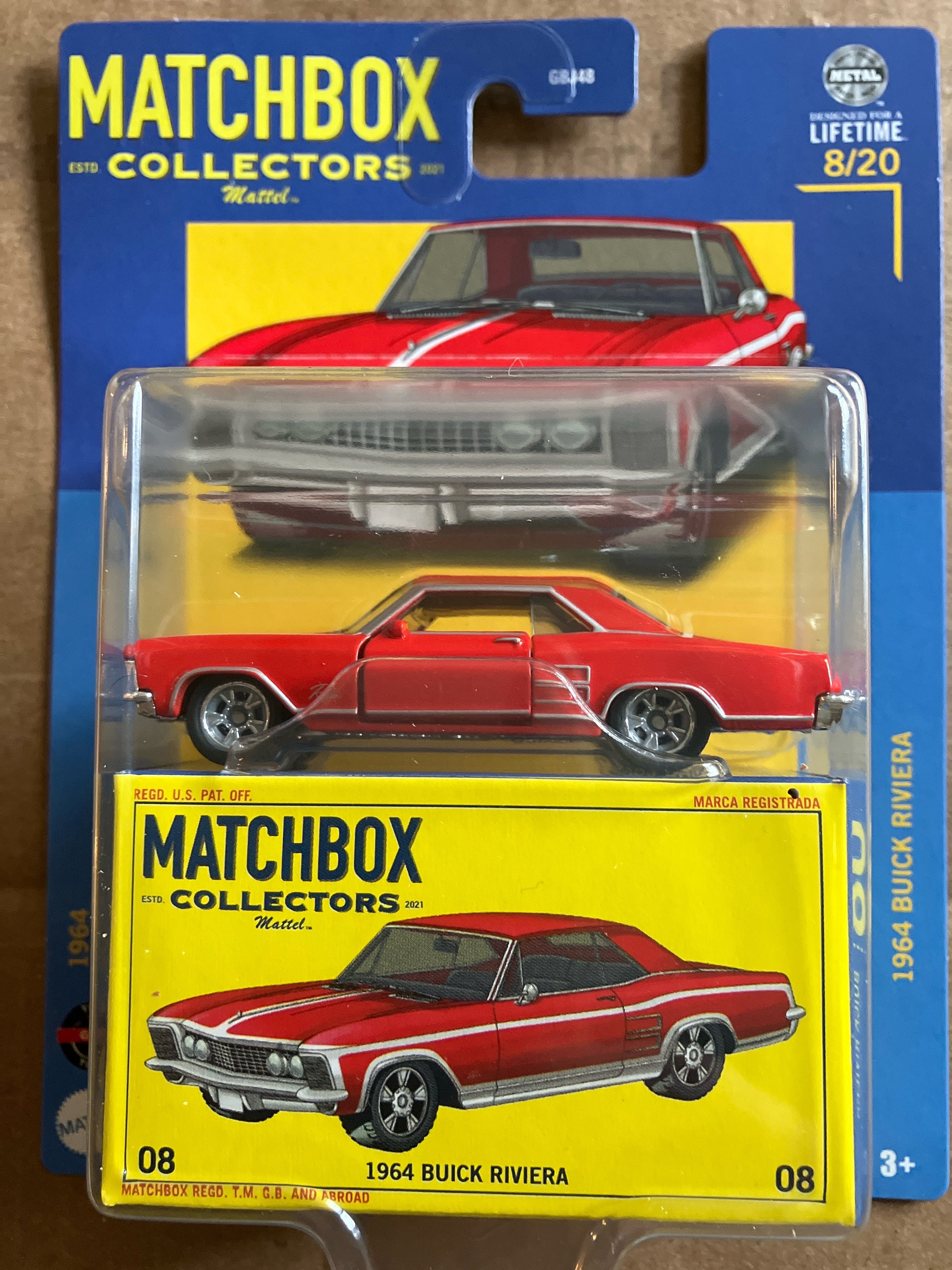 Matchbox Collectors 1964 Buick Riviera -1/64 diecast car with