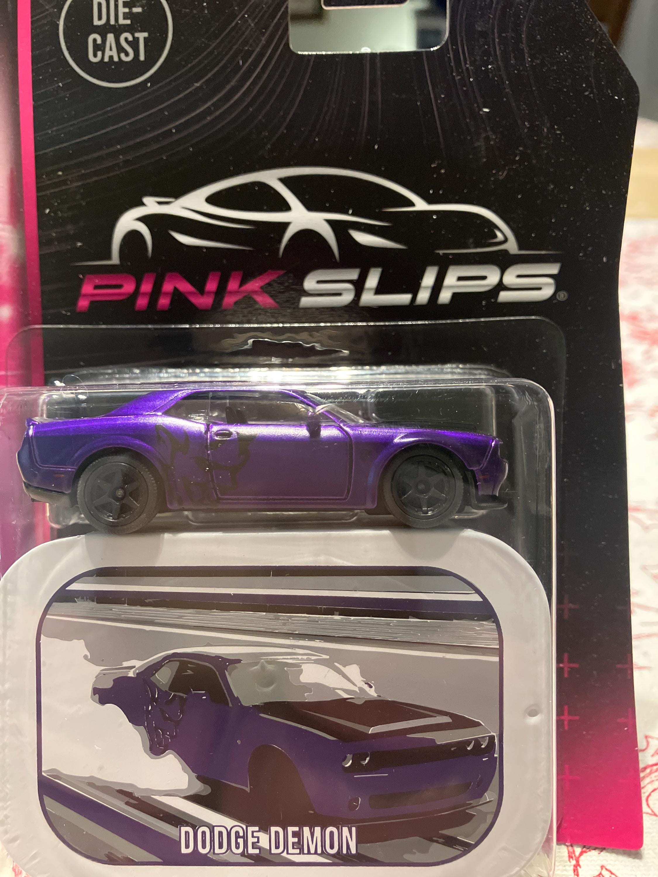 Jada Dodge Demon -1/64 Diecast Car Pink Slip - Etsy