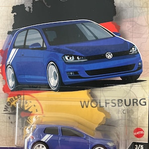 Hot Wheels Premium Volkswagen Golf Mk7-diecast Metal 1/64 Car Real
