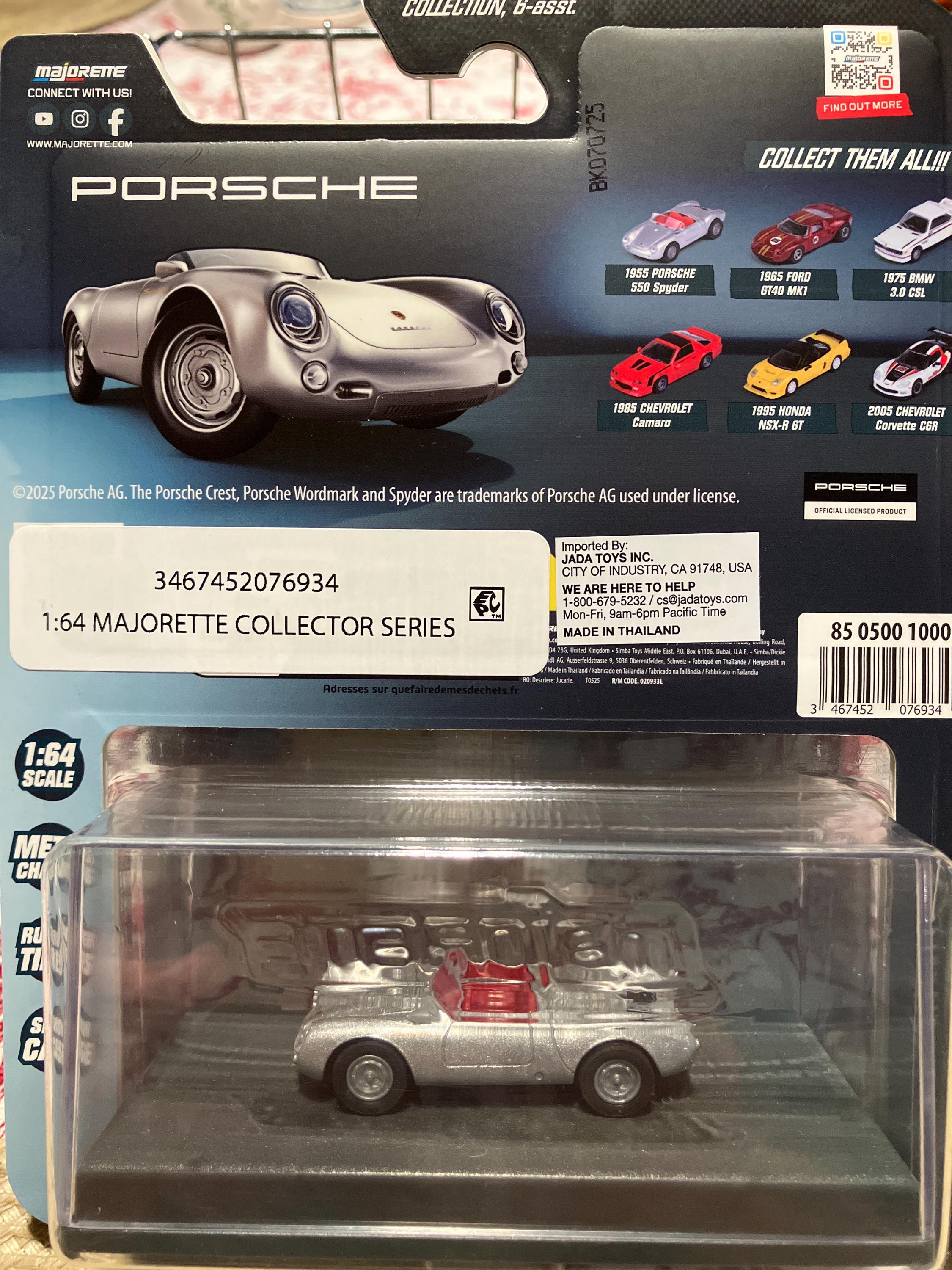 Majorette Metal Collection 1955 Porsche 550 Spyder -1/64 Diecast