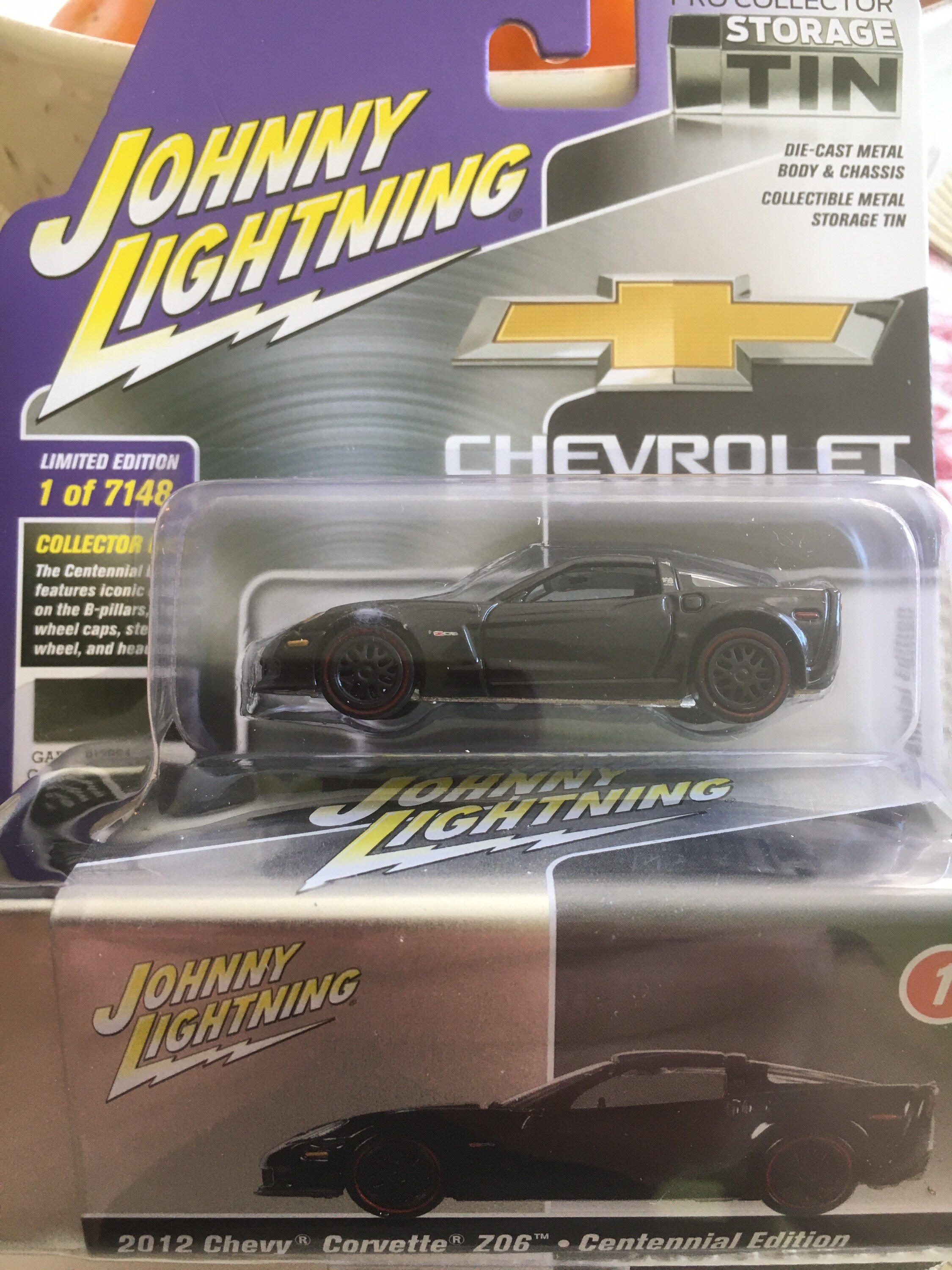 Johnny Lightning 2012 Chevrolet Corvette Z06 Die-Cast Car – 1:64 Scale Carlisle Blue Metallic - View #13