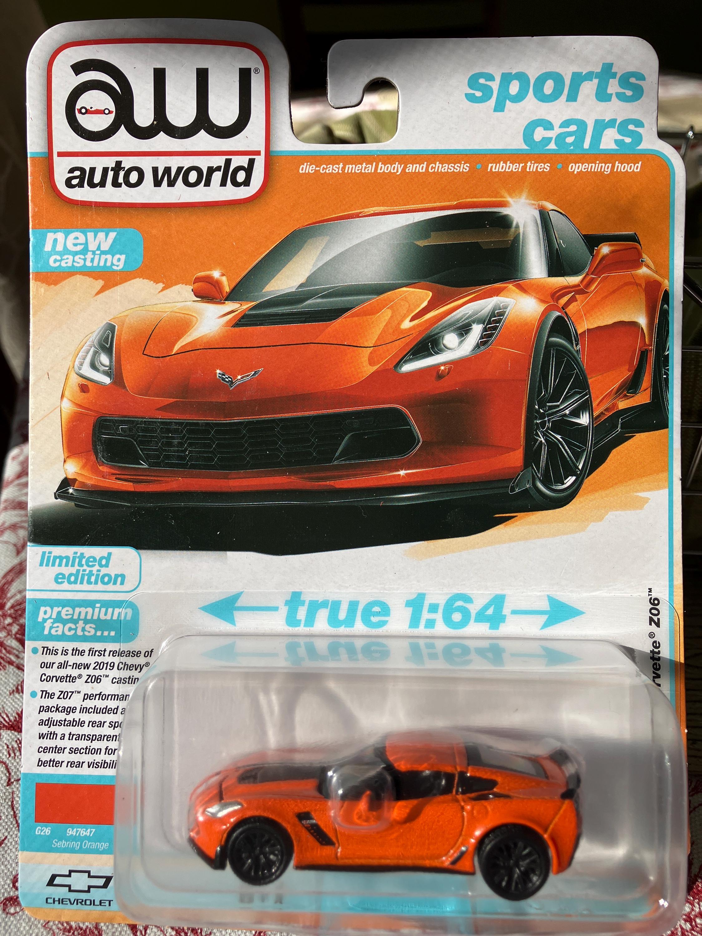 Auto World 2019 Chevy Corvette Z06-limited Edition 1/64 Diecast