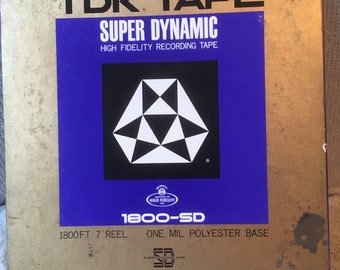 Reel to reel tape TDK with recorded music albums Doors and more