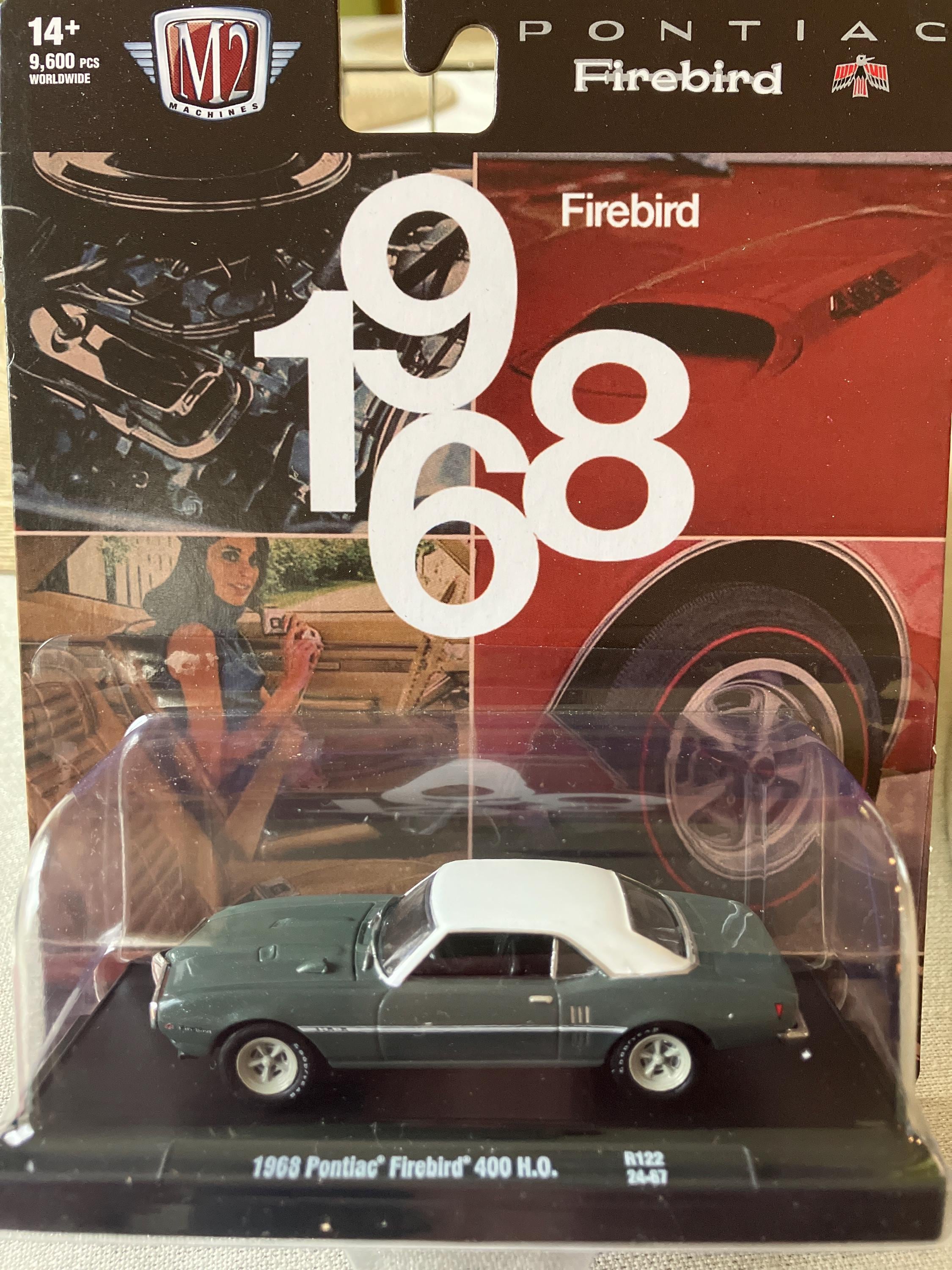M2 Machines 1968 Pontiac Firebird 400 HO-1/64 Diecast Car in New