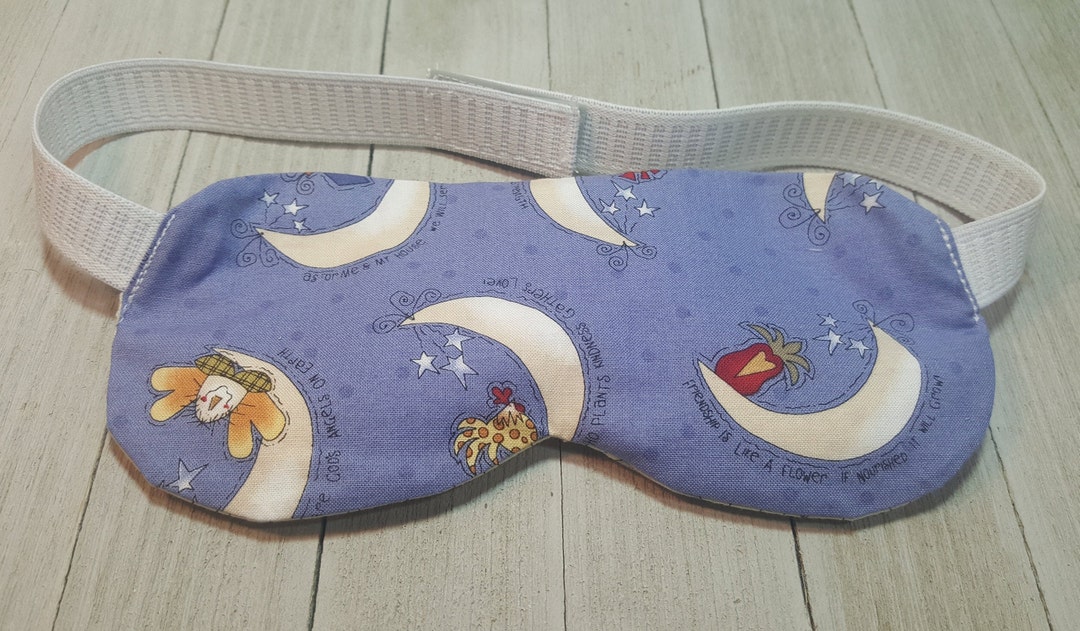 Crescent Moon Lightweight Eye Mask, Meditation Eye Pillow, Sleep Mask