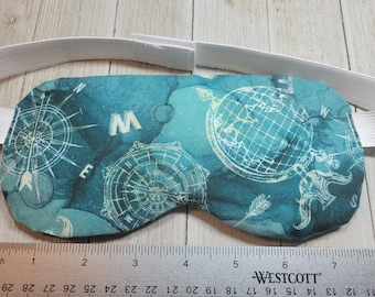 Ivory Compass adjustable sleep mask, travel sleep eye cover, lightweight lavender eye mask for sleep, removable, washable cover