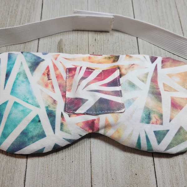 Chakra Balance sleep mask, yoga eye pillow, lightweight eye mask, flaxseed mask, lavender eye pillow, sinus relief, adjustable strap