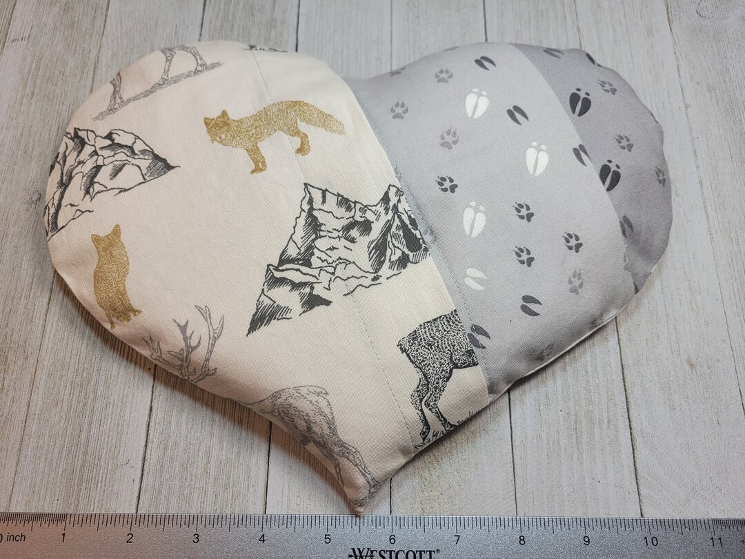 Timberline Warmie Heart Lavender Rice Heating Pad, Fabric Rice Bag