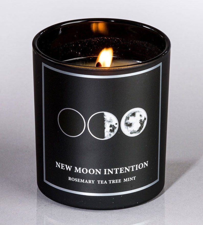 New Moon Intention 8.5oz Candle Phases of the Moon Magic Etsy