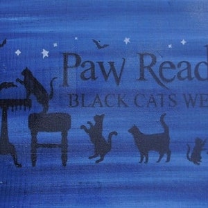 Primitive Witch Signs Black Cats Paw Readings Tarot Cards halloween decorations party Astrology Witches Plaques Primitives Vintage Gypsies