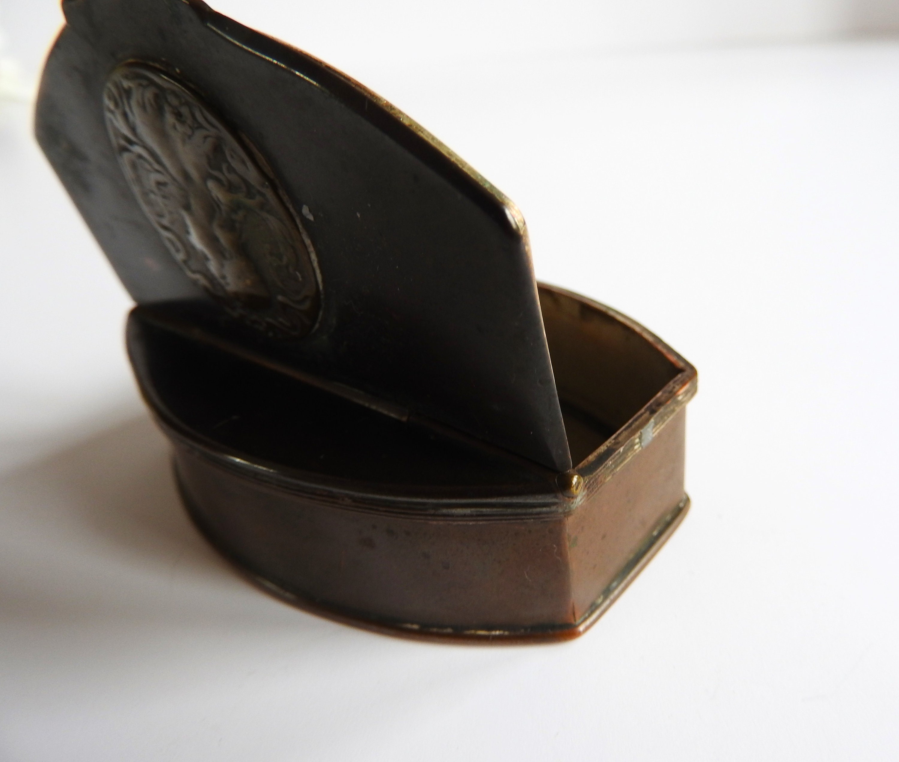 Original Antique Copper Snuff Box Etsy Australia
