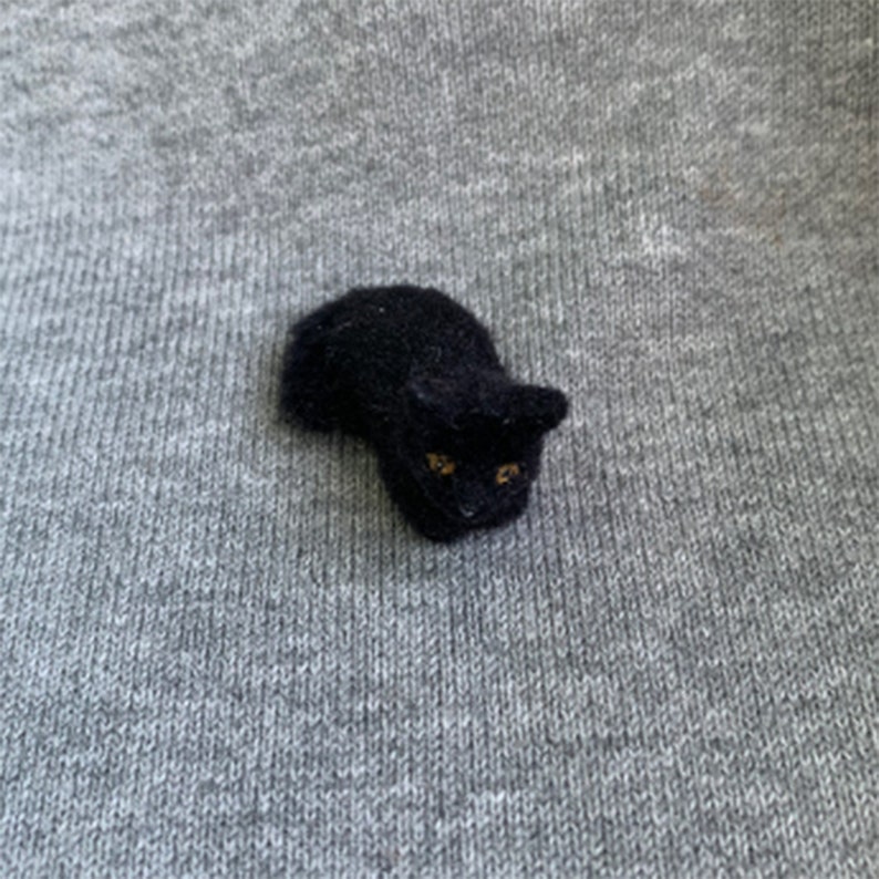 Dollhouse miniature black cat on a scale 112 Cat lover gift Etsy