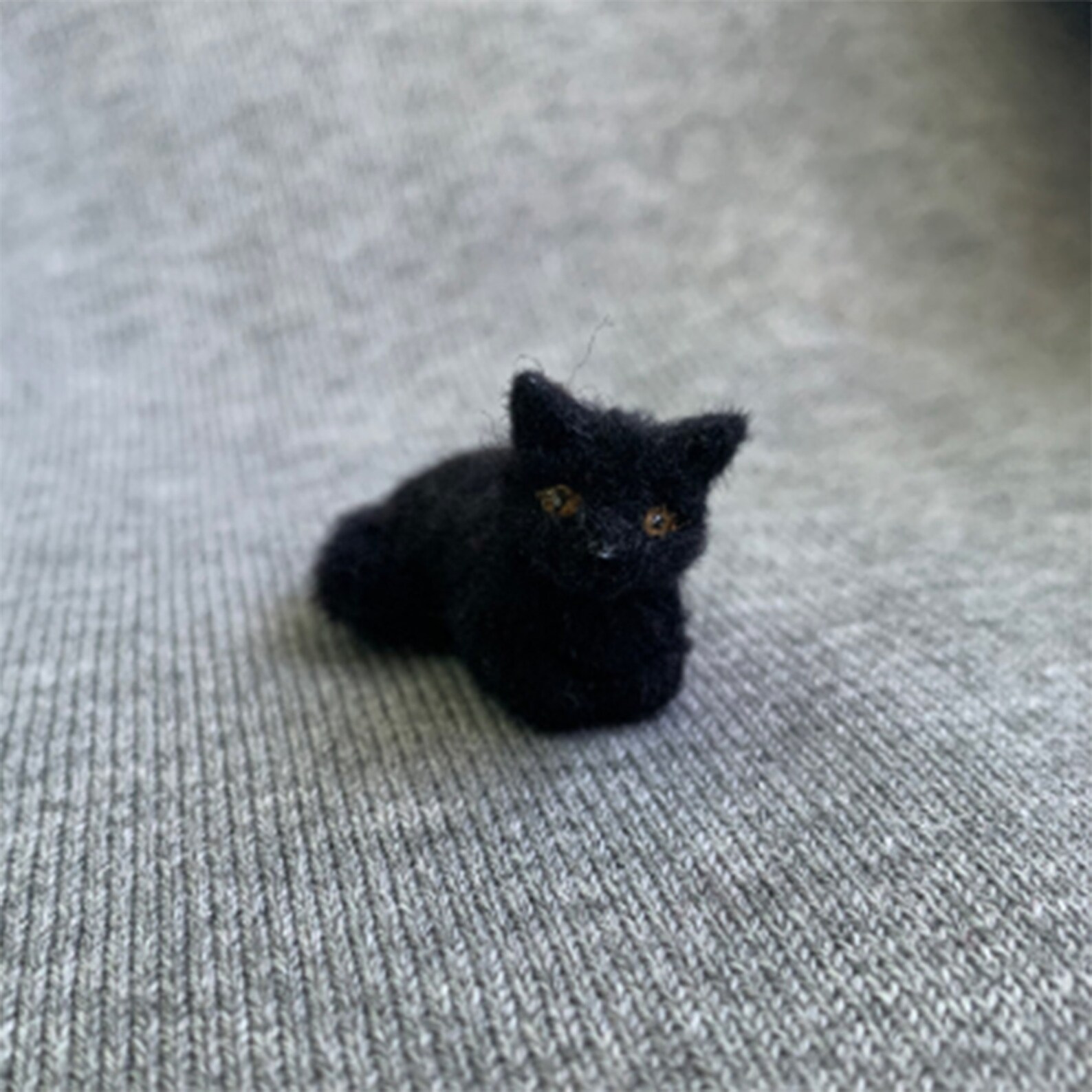Dollhouse miniature black cat on a scale 112 Cat lover gift Etsy