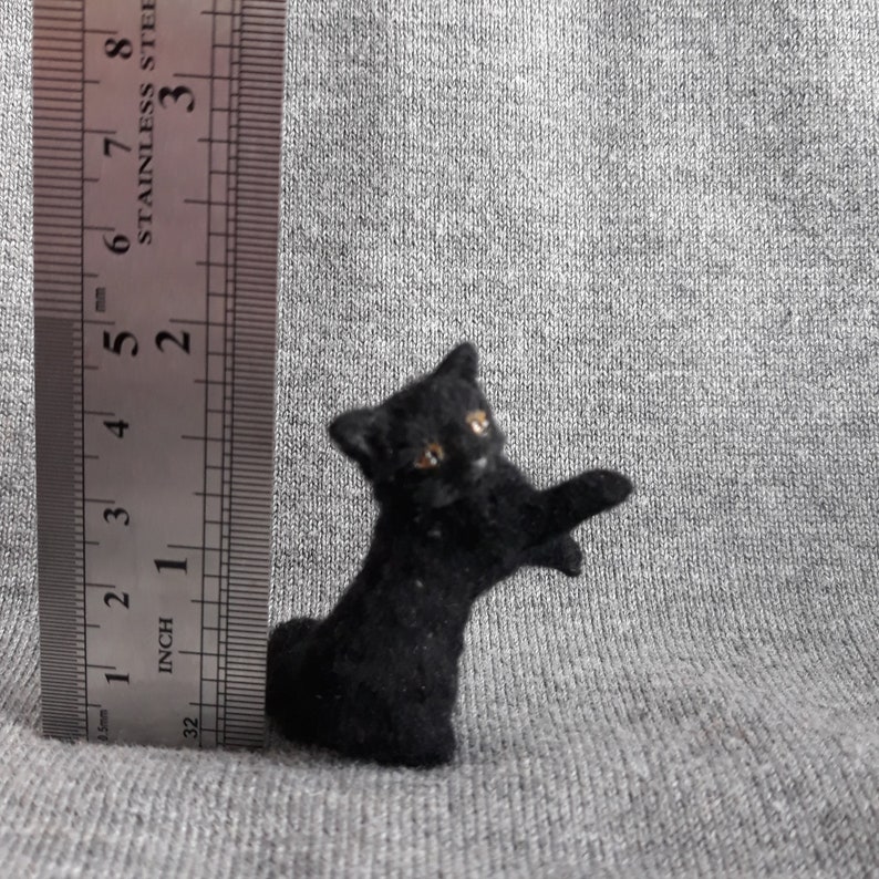 Dollhouse Miniature Black Cat on a Scale 112 Miniature Cat Etsy