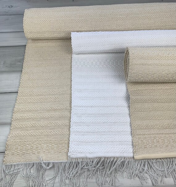 White rug runner washable kitchen rug Etsy