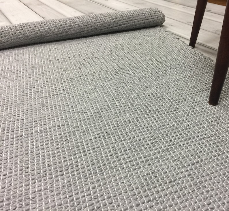 Washable Cotton Runner Rug Kitchen Floor Scandinavian Modern Rag Nursery Carpet Hand Woven Small Farmhouse Accent