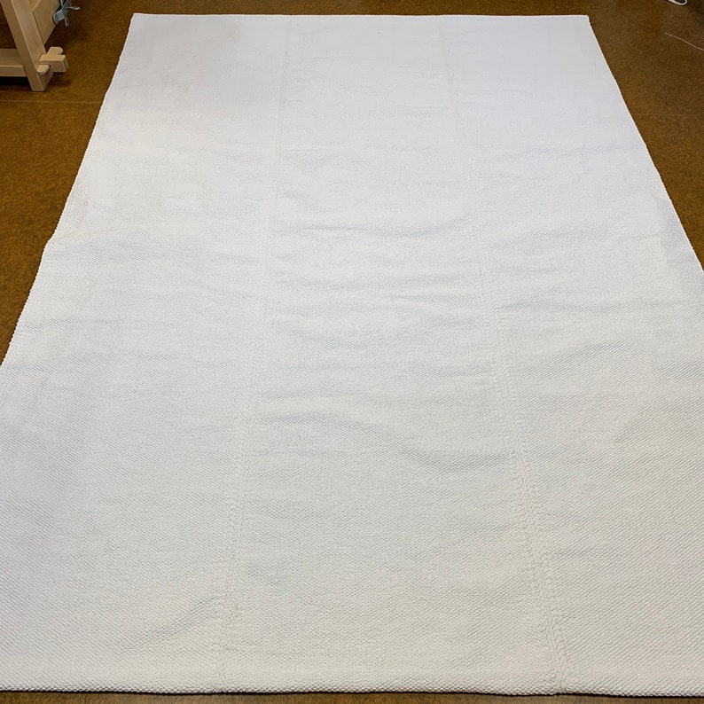 6x8 Scandinavian cotton washable area rug white modern Etsy