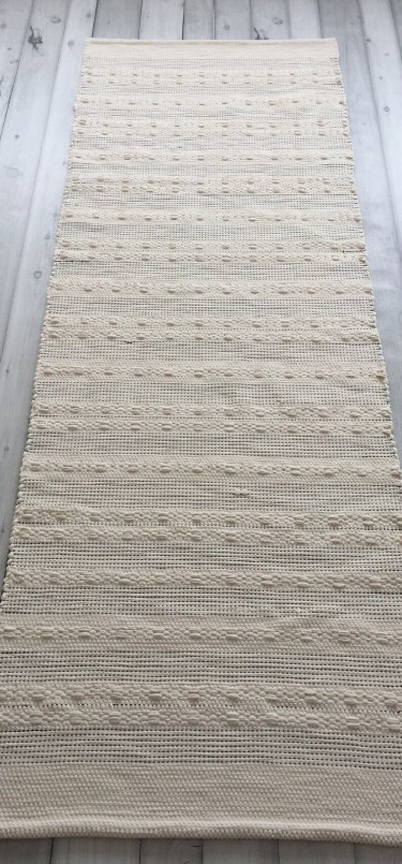 2x6 washable cotton runner rug Scandinavian black and white Etsy