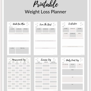 Gewichtsverliesplanner afdrukbaar / downloadbaar afbeelding 2