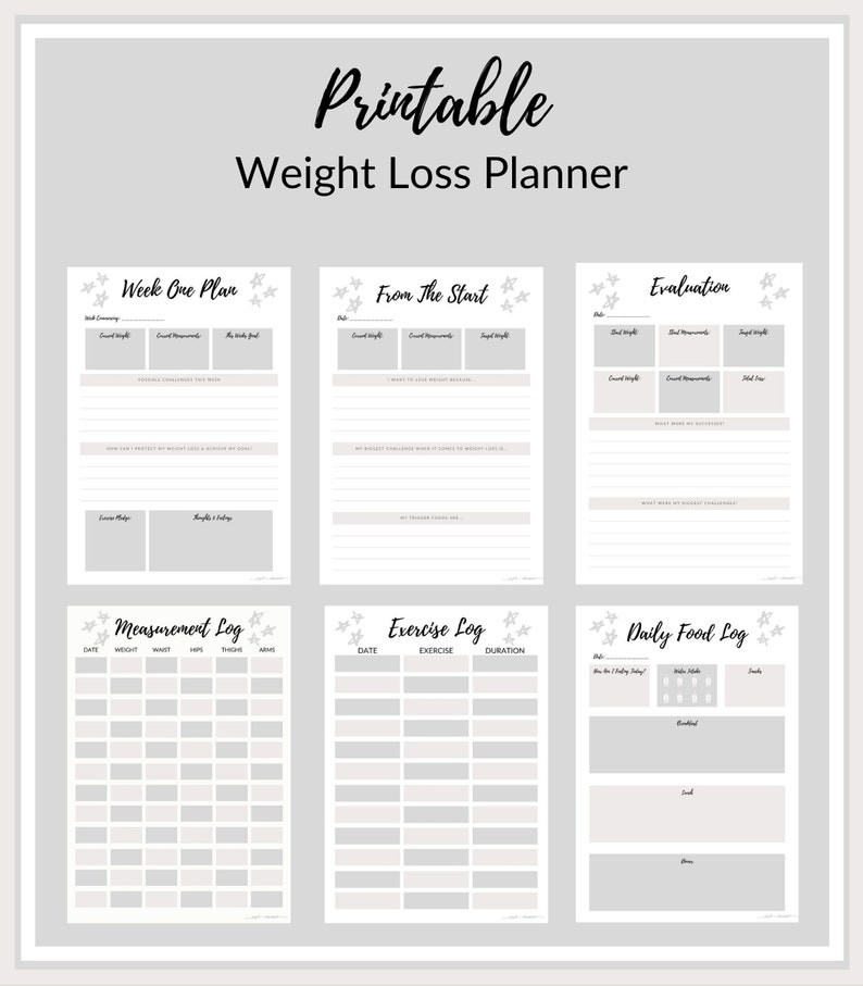 Weight Loss Planner Printable / Downloadable image 2