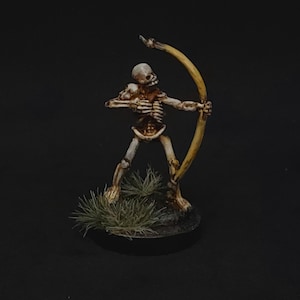 Skeleton Archer painted mini by Reaper Miniatures for RPGs like D&D