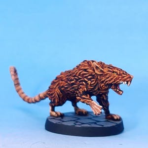 Giant Dungeon Rat painted mini by Blacklist Miniatures for RPGs like D&D