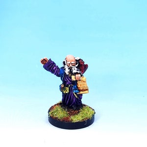 Wizard w/ Familiar painted mini from Grenadier Miniatures for RPGs like D&D