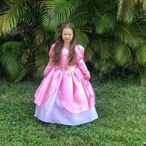 Little Mermaid Dress / Disney Princess Ariel Inspired Costume / Ball gown Pink Dress style for toddler, child, girl Princess Costume