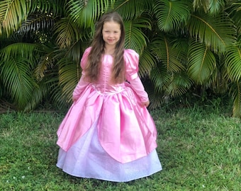 Little Mermaid Dress / Disney Princess Ariel Inspired Costume / Ball gown Pink Dress style for toddler, child, girl Princess Costume