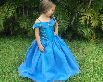 Cinderella Dress / Disney Princess Dress Inspired Costume Ball Gown - Live - Kids, Girls, Toddler, Child, baby Princess Costume