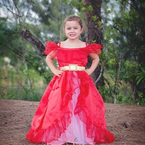 READY TO SHIP Elena Dress / Disney Inspired Princess Elena of Avalor Inspired Costume / Princess Dress for toddler, child, girl image 7