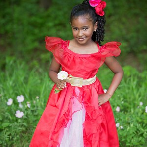 READY TO SHIP Elena Dress / Disney Inspired Princess Elena of Avalor Inspired Costume / Princess Dress for toddler, child, girl image 2