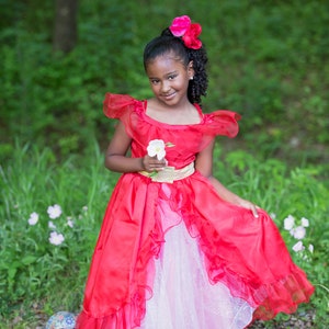 READY TO SHIP Elena Dress / Disney Inspired Princess Elena of Avalor Inspired Costume / Princess Dress for toddler, child, girl image 1