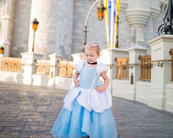 Cinderella Dress / Disney Princess Dress Inspired Costume Ball Gown - Classic - Kids, Girls, Toddler, Child, baby Princess Costume